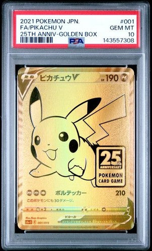 2021 POKEMON JAPANESE 25TH ANNIVERSARY PROMO #001 FA/PIKACHU V PSA 10