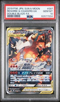 2019 POKEMON JAPANESE DOUBLE BLAZE #097 RESHRM. & CHARZRD.GX PSA 10 GEM MINT